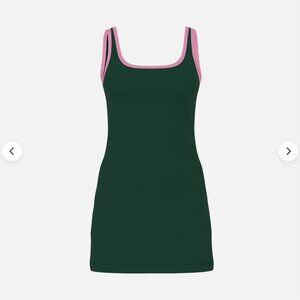 Victoria's Secret Relay Active Green Mini Dress Padded Sports Bra Skirt Skort